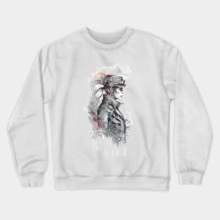 Steampunk Water Colour Woman - V1.05 Crewneck Sweatshirt